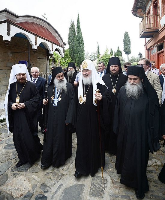 Patriarch Kirill on a 2013 visit to Mt. Athos