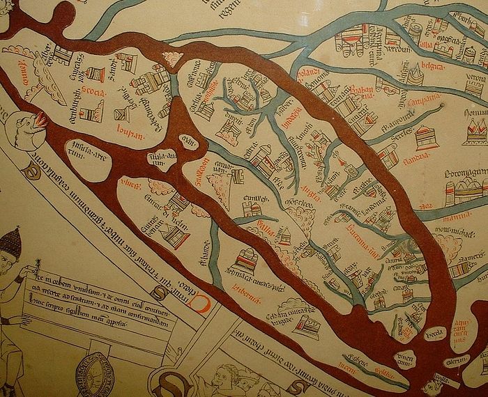 Херефордская "Карта мира", деталь