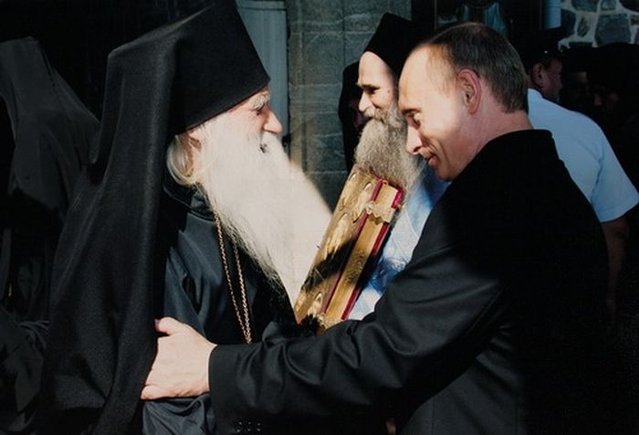 В. Путин в Пантелеимоновом монастыре, 2005 г.