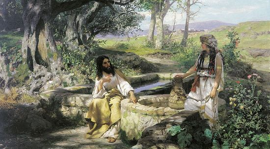 Henryk Siemiradzki. Christ and Samaritan, 1890