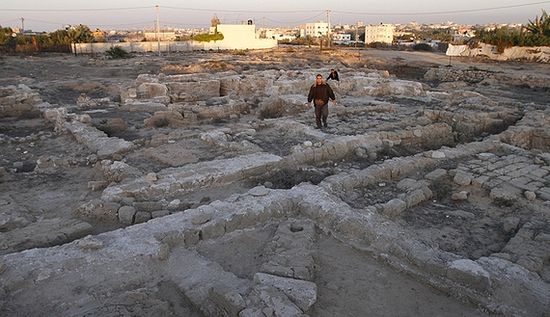 A picture taken shows the archaeological site of the St. Hilarion Monastery, part of the El-Khodr Shrine, in Deir al-Balah in the central Gaza Strip, Dec. 1, 2010. (photo by MOHAMMED ABED/AFP/Getty Images)