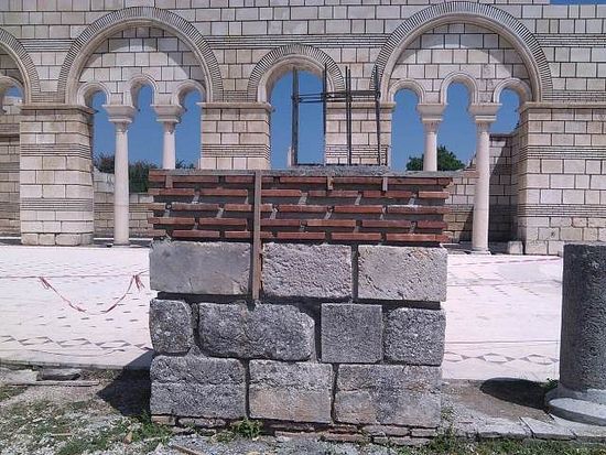 The most recent photo of the restoration works of the Great Basilica in Pliska released by the National Museum of History in Sofia as of June 1, 2016. Photo: National Museum of History