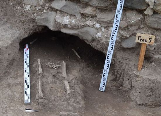Three of the medieval nobles’ graves at the St. George Church. Photos: National Museum of History