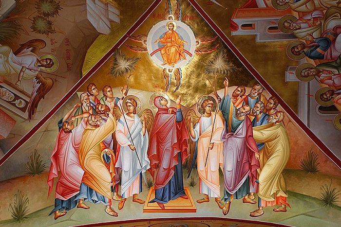 Вознесение Господне Фреска Фаворского монастыря