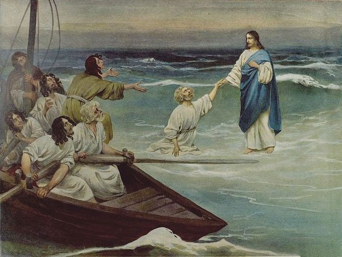 К. Лебедев. Хождение Иисуса Христа по водам