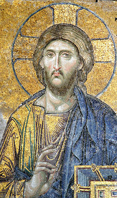 Господь Вседержитель. Фреска в храме святой Софии в Константинополе.