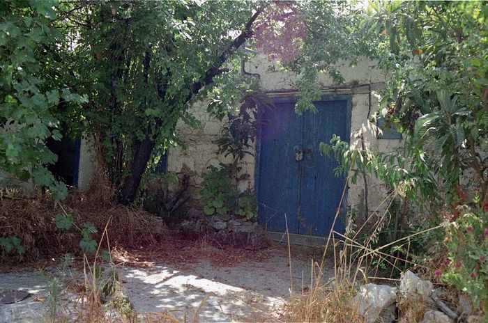 The door of the house of Elder Joseph of Vatopaidi in Drousia Village