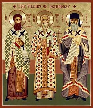 Sts. Gregory Palamas, Photios the Great, and Mark of Ephesus—the Pillars of Orthodoxy