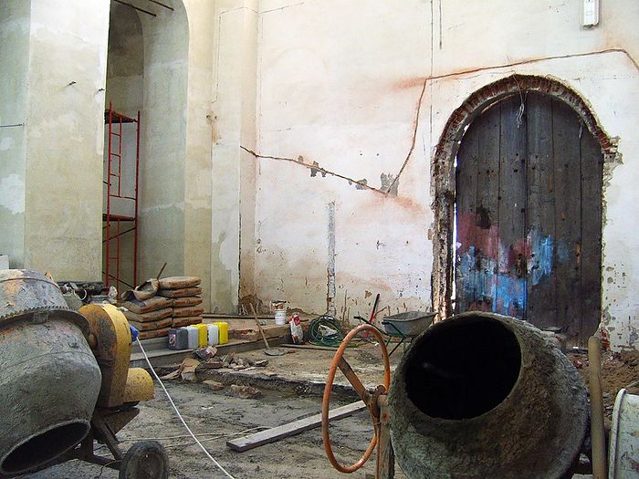 Работы в главном приделе храма