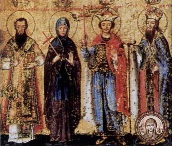 Преподобная Ангелина деспотисса Сербская, её сыновья Бранковичи и Свв. Савва I архиепископ