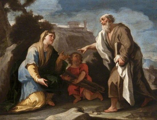 Prophet Elias and the Widow of Sarephta. 