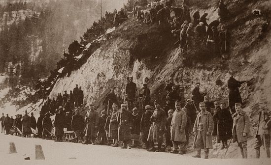 Soldiers in Vršič pass