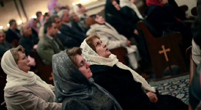 Christian women attend a church service in Tehran, Iran, in this undated photo.