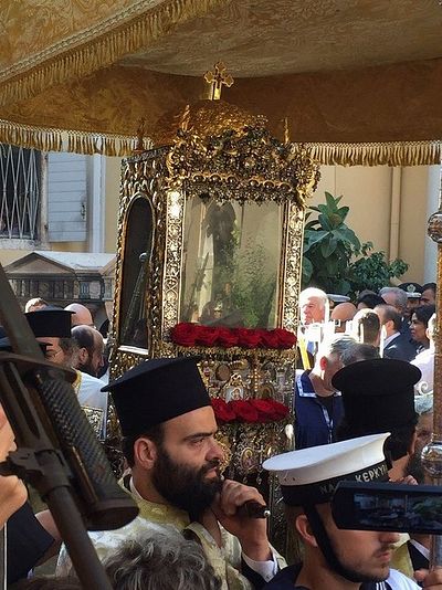 (VIDEO) PROCESSION WITH RELICS OF ST. SPYRIDON OF TRIMYTHOUS HELD ON CORFU