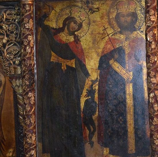 Икона светог Јована Владимира на иконостасу у манастиру Свети Наум