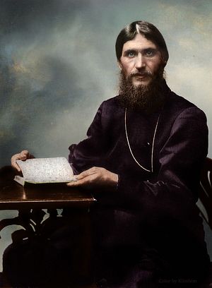 Gregory Rasputin, 1909 Photo: K. Bulla (colorized).