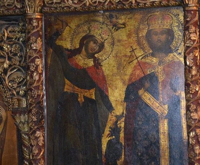Икона святого Йована Владимира на иконостасе в монастыре Святого Наума