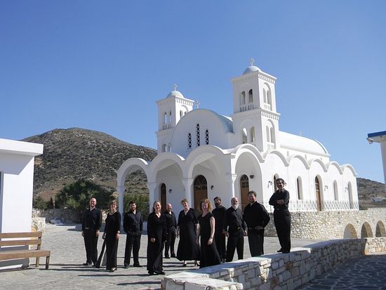 The Portland choir Cappella Romana on its first tour to Greece, on the island of Paros, in September 2011. (Cappella Romana)
