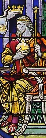 A stained glass of St. Edgar the Peaceful