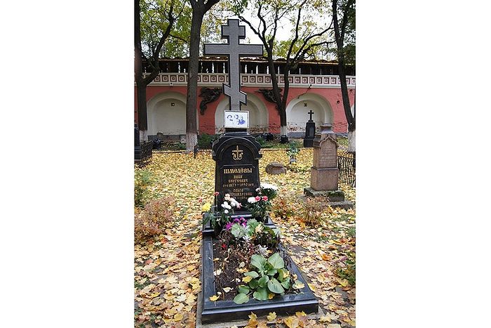 Могила Шмелевых на Донском кладбище