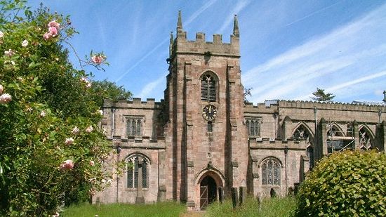 Church of Sts. Mary and Barlock in Norbury, Derbyshire.