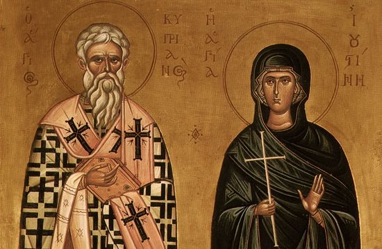 Holy Hieromartyr Cyprian and Virgin Justina.