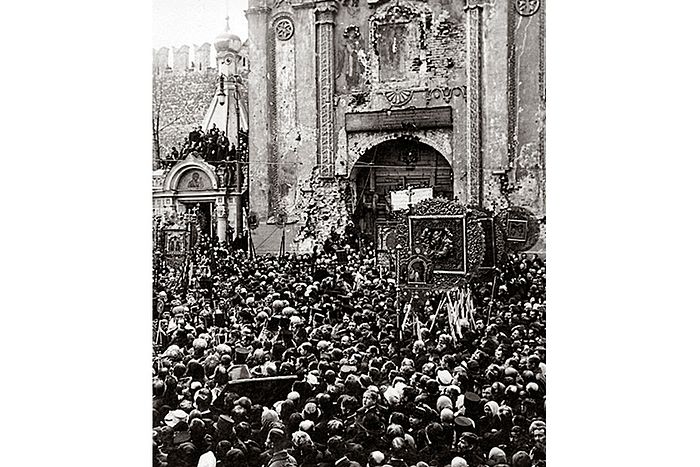Крестный ход в Москве 9 февраля 1918 года