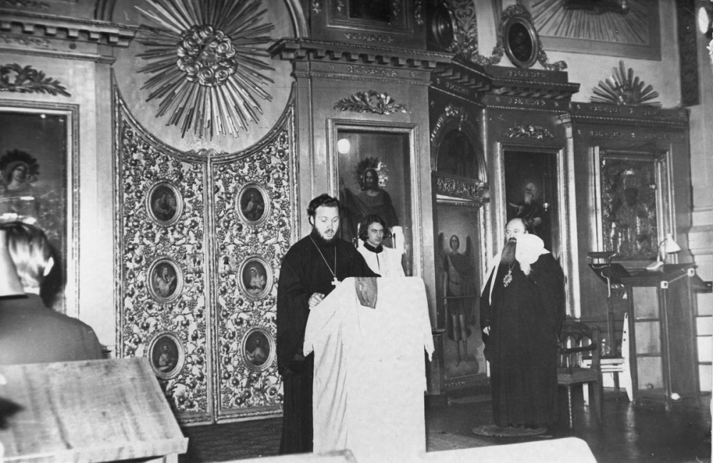 His Holiness Patriarch Kirill's 70th birthday.  Church of the Holy Apostle John the Theologian at the Leningrad Spiritual Academy. 1970s.