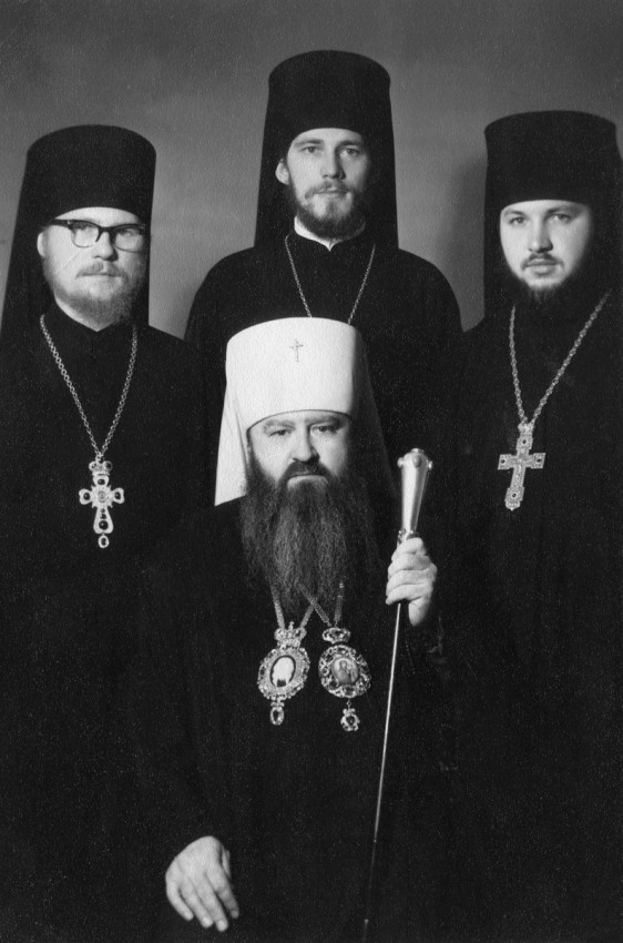 His Holiness Patriarch Kirill's 70th birthday.  With Metropolitan Nikodim (Rotov). 1970s.