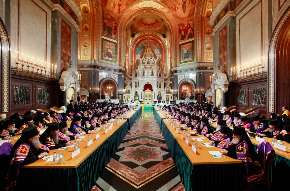 His Holiness Patriarch Kirill's 70th birthday.  Local Council of the Russian Orthodox Church. Moscow, Christ the Savior Cathedral. January 27, 2009. 