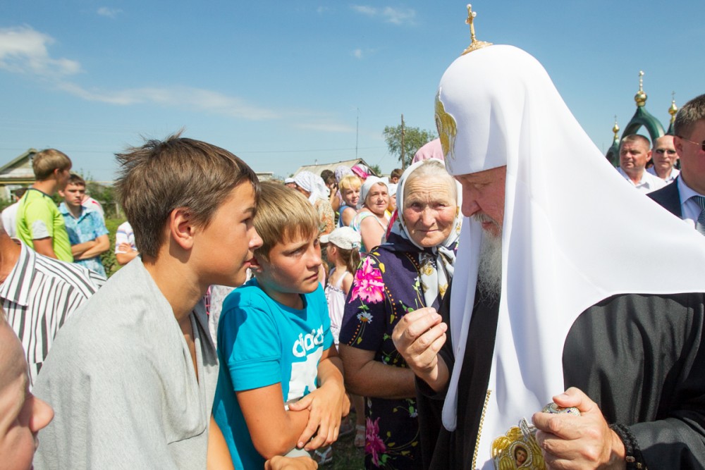 His Holiness Patriarch Kirill's 70th birthday.  Visit to Mordovia. July 22, 2011. 