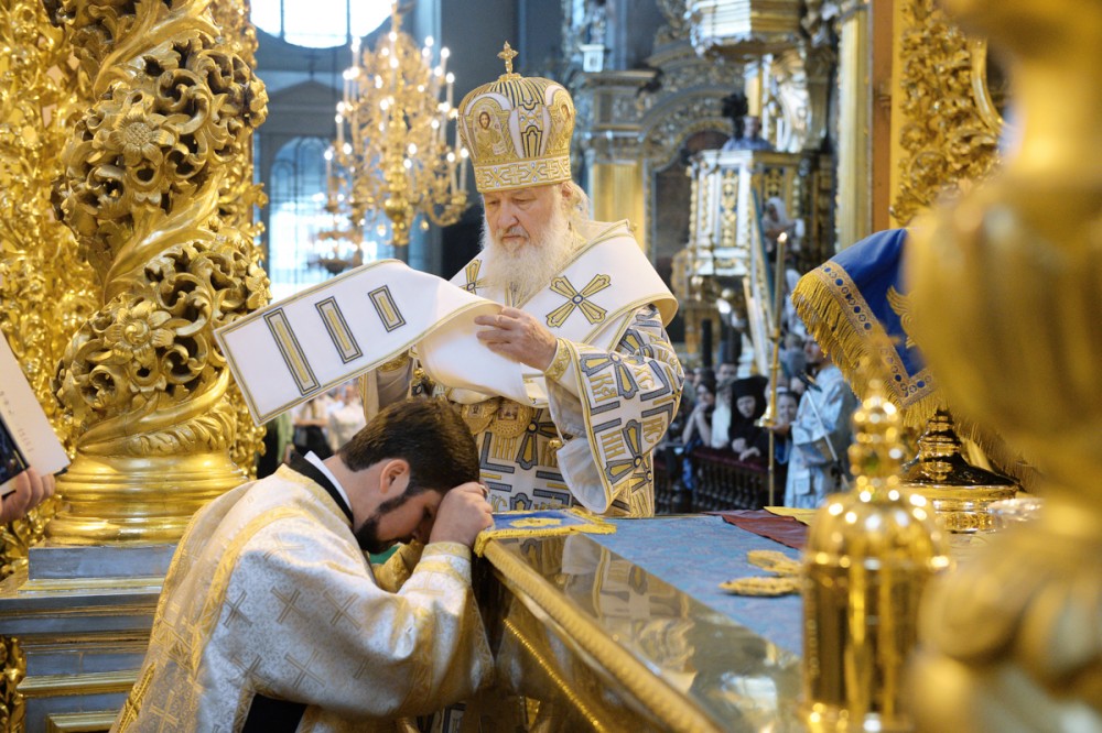 His Holiness Patriarch Kirill's 70th birthday.  Ordination to the priesthood in Smolensk’s Dormition Cathedral. August 30, 2015.