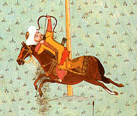 Султан Мурад II. Фрагмент миниатюры.