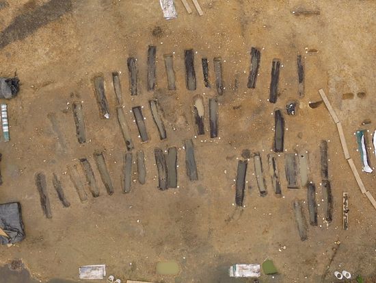 Aerial view of the excavation (MOLA) 