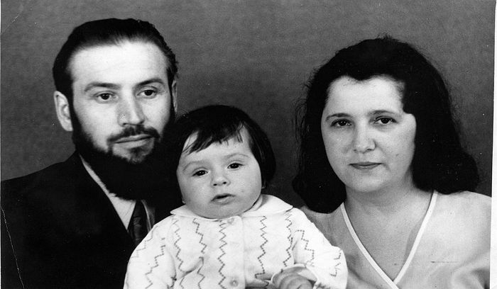 Fr. Victor and Matushka Vera Aksenov with their son Roman.