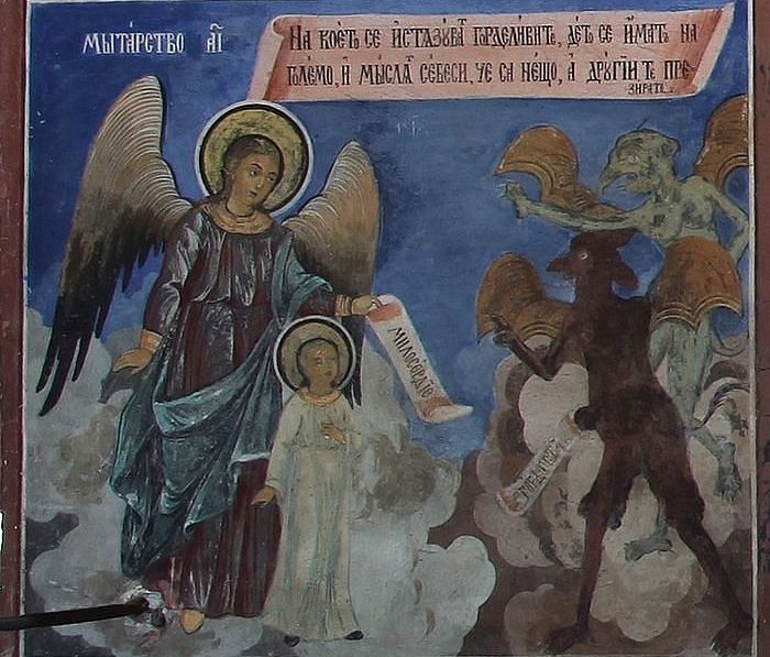 Фреска Рыльского монастыря. Болгария.