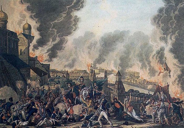 И. Л. Рудеганс. Пожар Москвы в 1812 году.