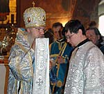 За Божественной Литургией был рукоположен во диакона выпускник семинарии, чтец Колногоров Александр