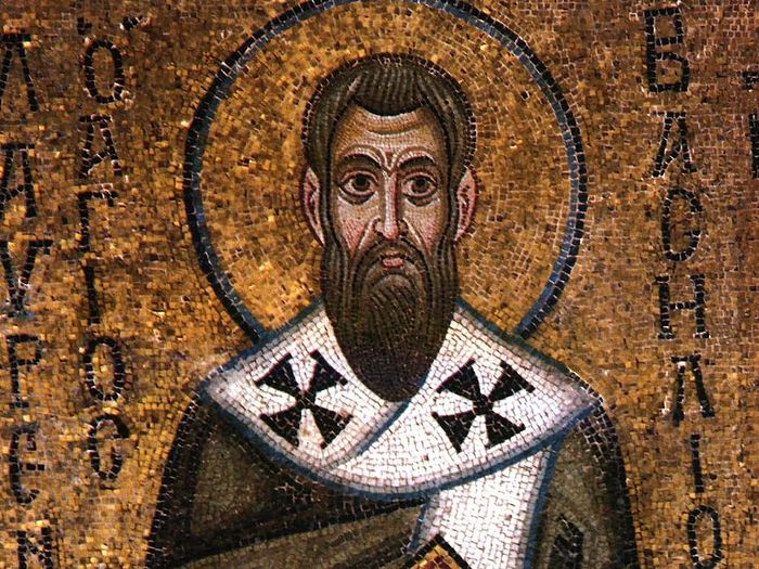 Святитель Василий Великий. Мозаика Софийского собора в Киеве