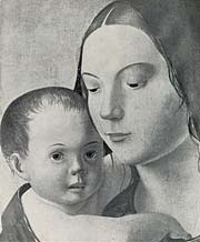 Антонелло де Мессинья. Мадонна Бенсон ок. 1470-1473 г. фрагмент
