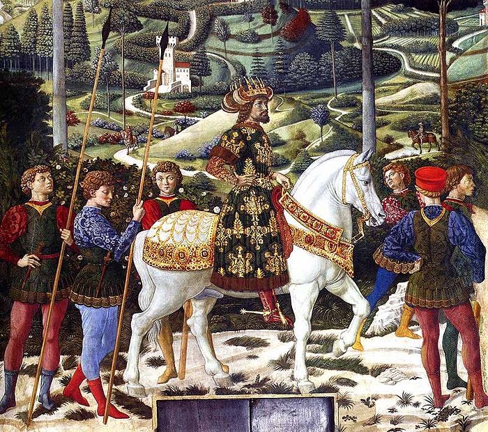 Император Ромеев Иоанн VIII. Фреска Беноццо Гоццоли в Капелле Волхвов, Флоренция