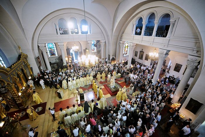 Visit of His Holiness Patriarch Kirll to Japan, September 14-18, 2012. Liturgy in the Resurrection Cathedral in Tokyo.