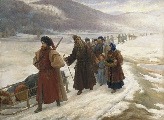 Avvakum's Exile in Siberia (1898), by Sergey Miloradovich. Photo: Wikipedia