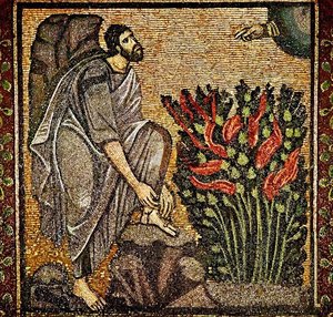 Mosaic of Moses at the Burning Bush in the Monastery Church