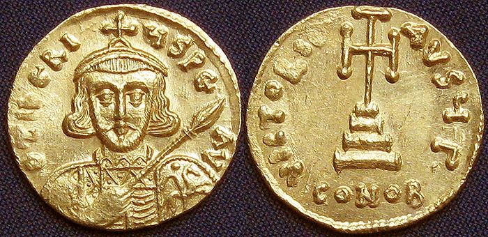 Золотой солид Константина IV