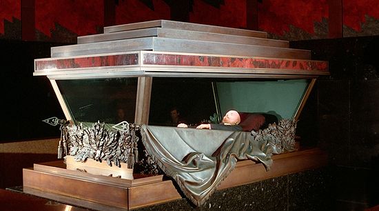 The embalmed body of Vladimir Lenin in the Mausoleum in Red Square, Moscow © Sputnik