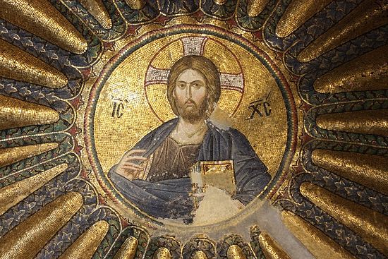 Mosaic of Christ Pantocrator, The Church of the Holy Saviour in Chora. Photo: Panoramio
