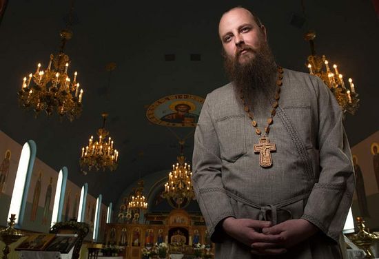 (Leah Hogsten | The Salt Lake Tribune) Father Justin Havens, a former Presbyterian, is a convert to Orthodox Christianity at Sts. Peter and Paul Orthodox Christian Church in Salt Lake City, Thursday, April 27, 2017.