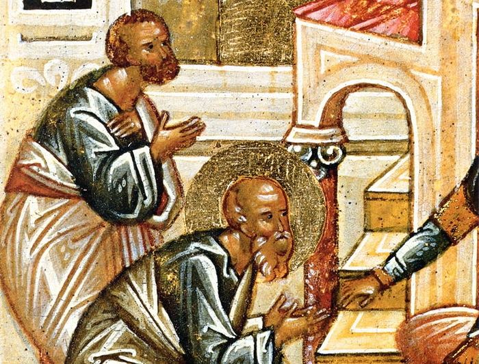 Святой Никодим, фрагмент иконы