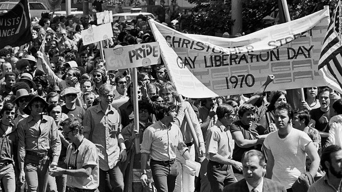 The first gay pride parades. Photo: CNN